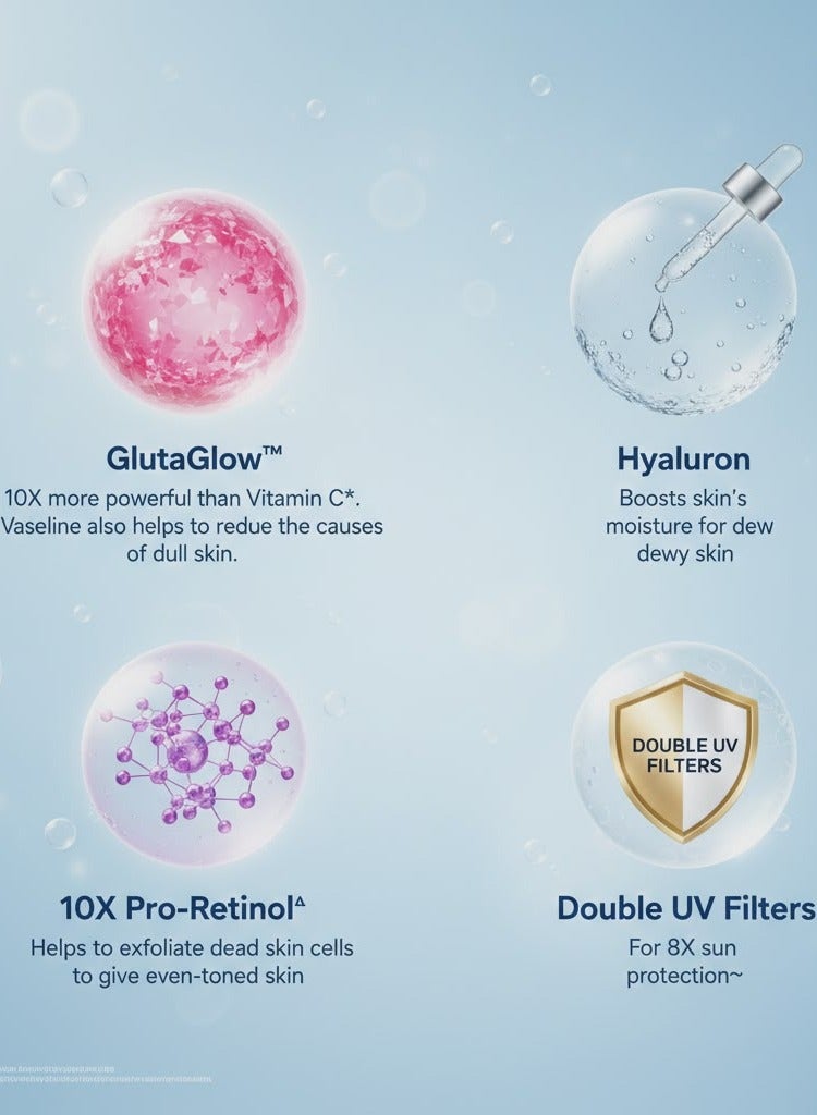 Vaseline® Gluta-Hya Flawless Glow Serum Burst body Lotion,10x more powerful than vitamin c, for glowing & eventoned skin, 200ml - Image 3